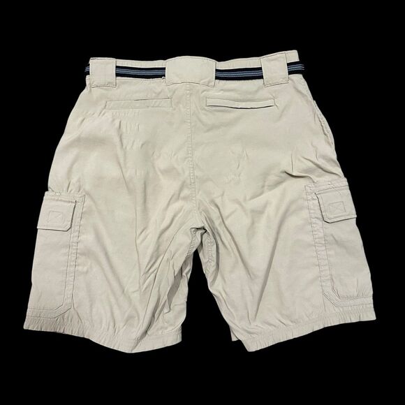 Eddie Bauer First Ascent Cargo Shorts Mens Size 36x9.5 Khaki Belted - Picture 2 of 6